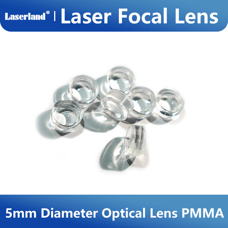 5mm Diameter Laser Focal Lens Uncoated Optical Focusing Lens PMMA 