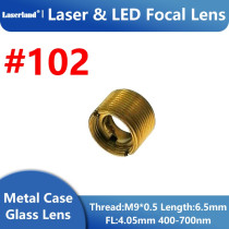 LED Focusing Lens Glass Lens Focal Length 4.05mm with Housing M9 6.5mm Long