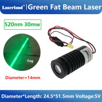 Thick Beam 520nm Green Laser Module for KTV Bar DJ Stage Lighting Effects 30mW