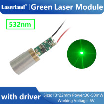 13mm 532nm 30-50mW Green Dot Laser Diode Module with Driver Stage Lighting