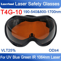 T4GS10 190-550 & 800-1700nm Laser Protective Glasses CE OD6+