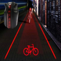 Bike Bicycle Intelligent Laser 5 LED Rear Light Cycling Tail Light B-Type