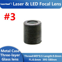 Coated Glass Lens Three Layers Glass Focal Lens for Laser Diode with Metal M9/P0.5 Frame #3