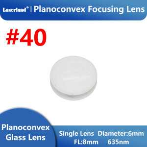 Plano-convex Lens Glass Focusing Lens Single Lens Optical Elements Coated Focus Lens for 635nm Laser 