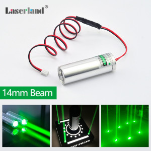 22*70 Fat Beam 532nm 50mW Green Laser Module for KTV Bar DJ Stage Lighting